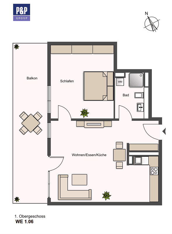 Pronájem bytu 2+1 60 m², Lange Straße 65, Fürth, Bavorsko Pronájem bytu 2+1 60 m², Lange Straße 65, Fürth, Bavorsko