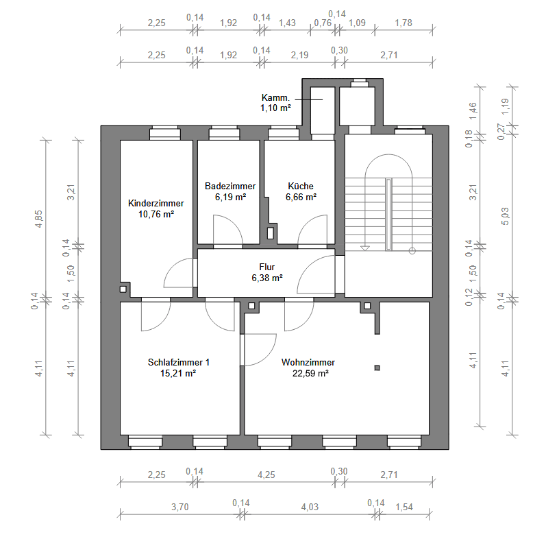 Pronájem bytu 3+1 69 m², Kantstraße 32, Wurzen, Sasko Pronájem bytu 3+1 69 m², Kantstraße 32, Wurzen, Sasko