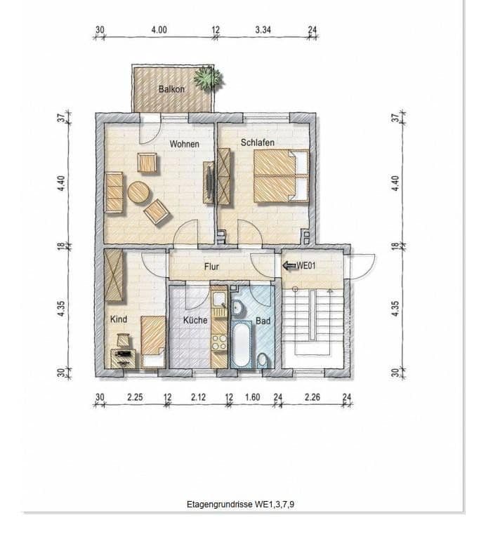 Prodej bytu 3+1 61 m², An der Stedte 9, Werra-Suhl-Tal, Durynsko Prodej bytu 3+1 61 m², An der Stedte 9, Werra-Suhl-Tal, Durynsko