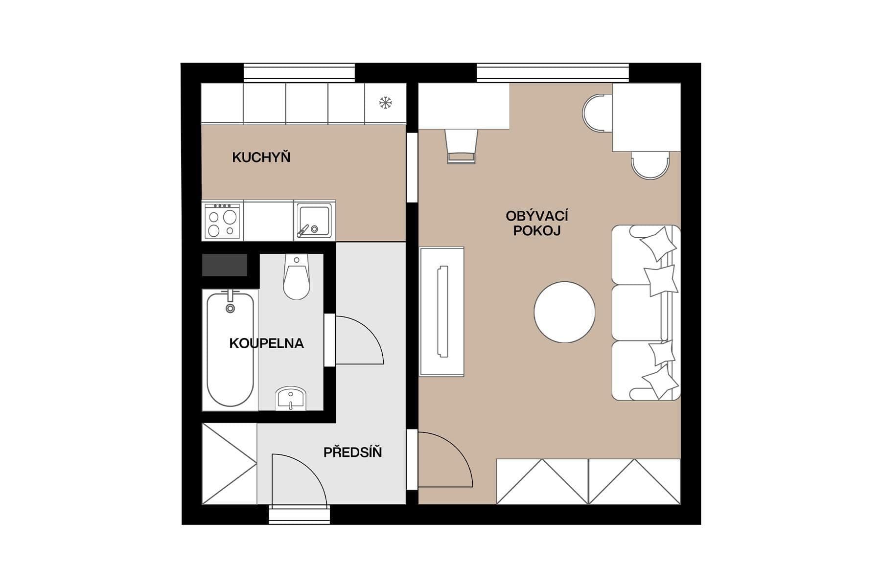 Prodej bytu 1+1 38 m², Pastelová, Liberec, Praha Prodej bytu 1+1 38 m², Pastelová, Liberec, Praha