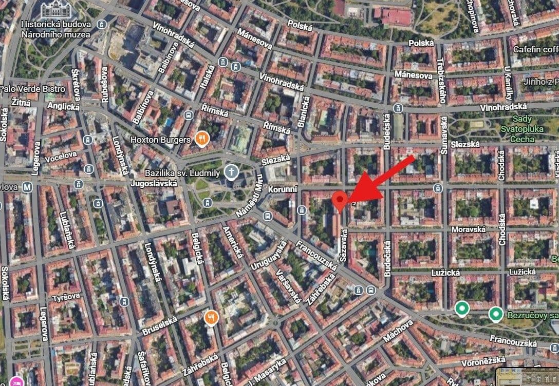 Pronájem garáže 12 m², Sázavská, Praha, Praha Pronájem garáže 12 m², Sázavská, Praha, Praha