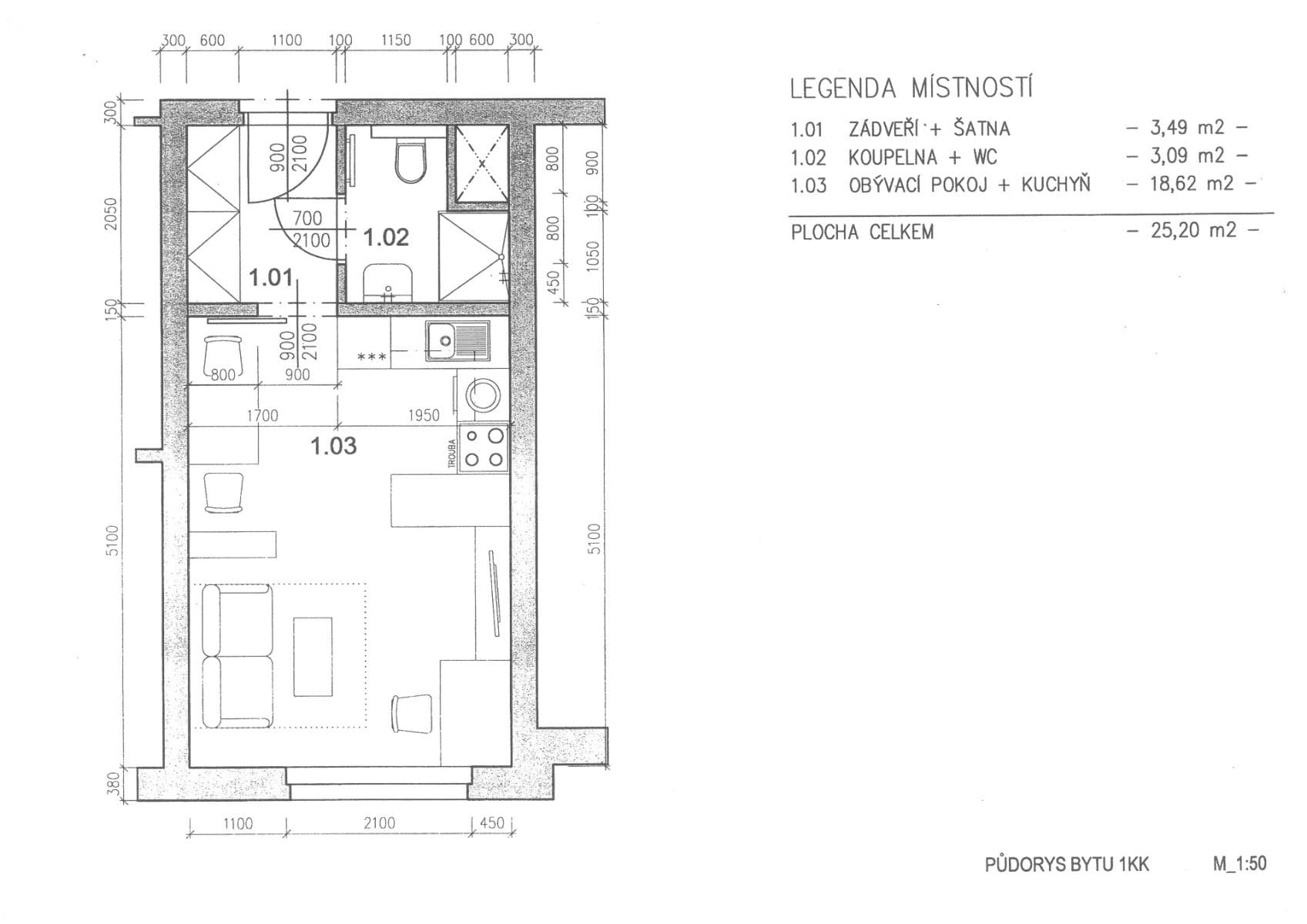 Pronájem bytu 1+kk 25 m², Přadlácká, Brno, Jihomoravský kraj Pronájem bytu 1+kk 25 m², Přadlácká, Brno, Jihomoravský kraj
