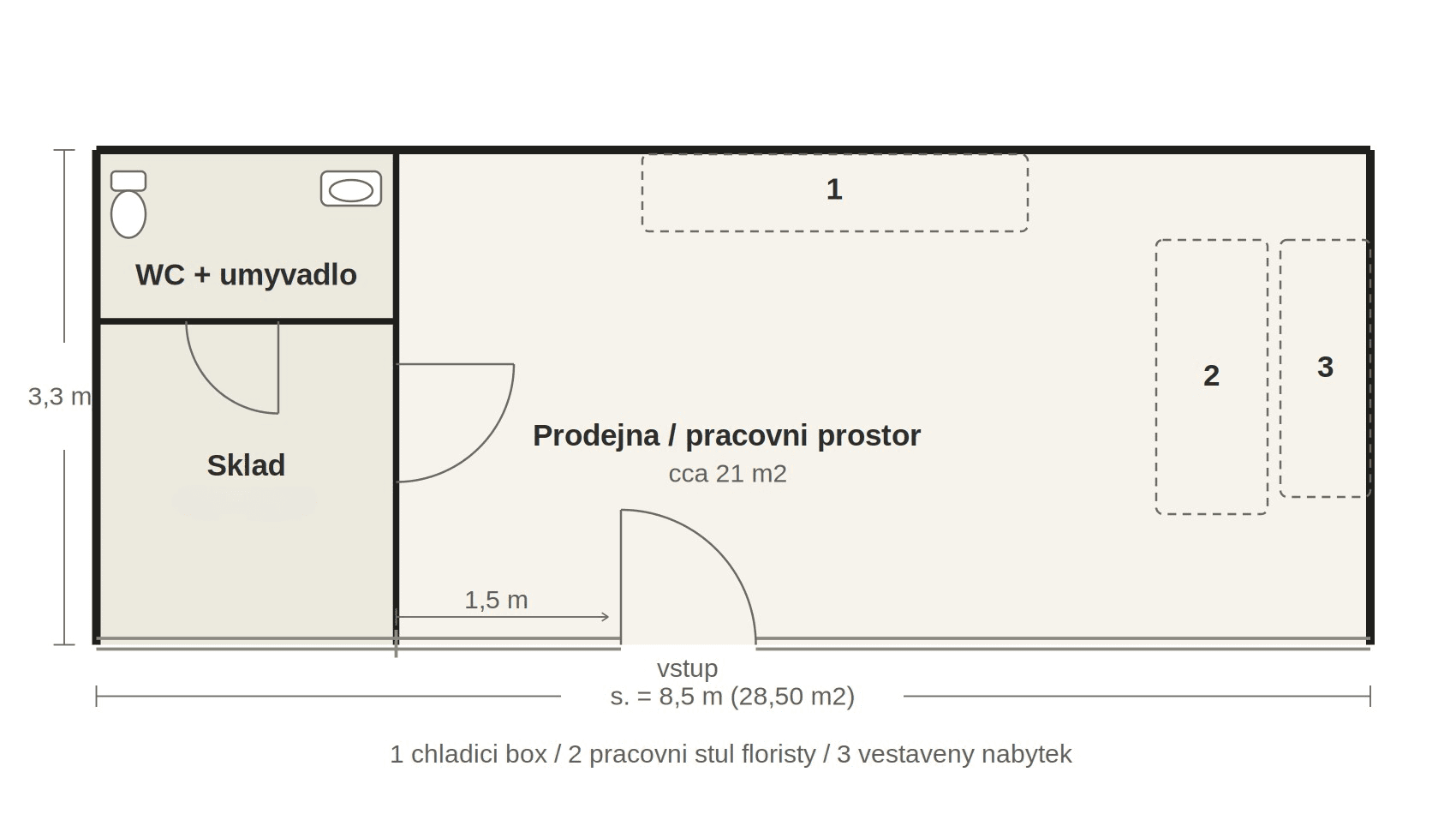 Pronájem nebytového prostoru 28 m², Rohanské nábřeží, Praha, Praha Pronájem nebytového prostoru 28 m², Rohanské nábřeží, Praha, Praha