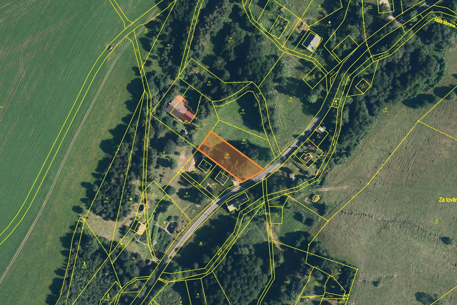 Prodej pozemku 1.299 m², Malá Morava, Olomoucký kraj Prodej pozemku 1.299 m², Malá Morava, Olomoucký kraj