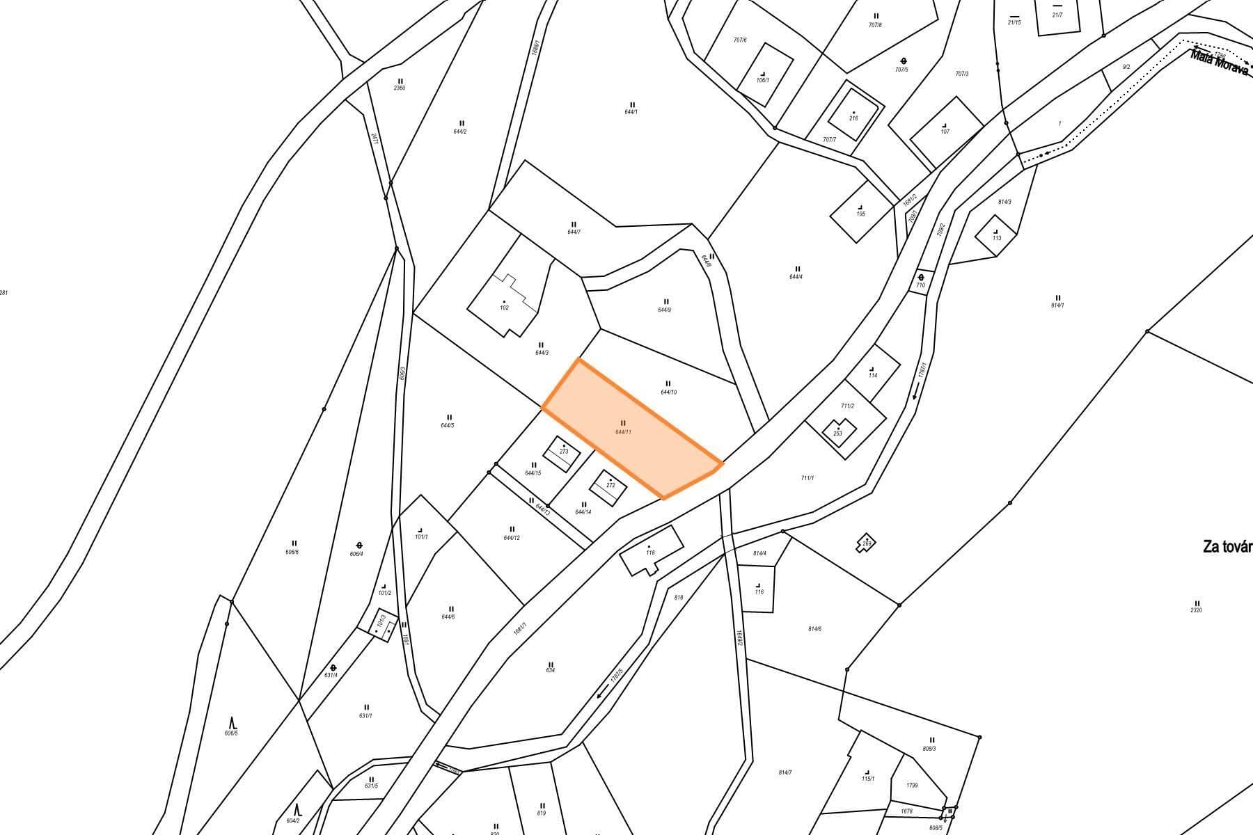 Prodej pozemku 1.299 m², Malá Morava, Olomoucký kraj Prodej pozemku 1.299 m², Malá Morava, Olomoucký kraj