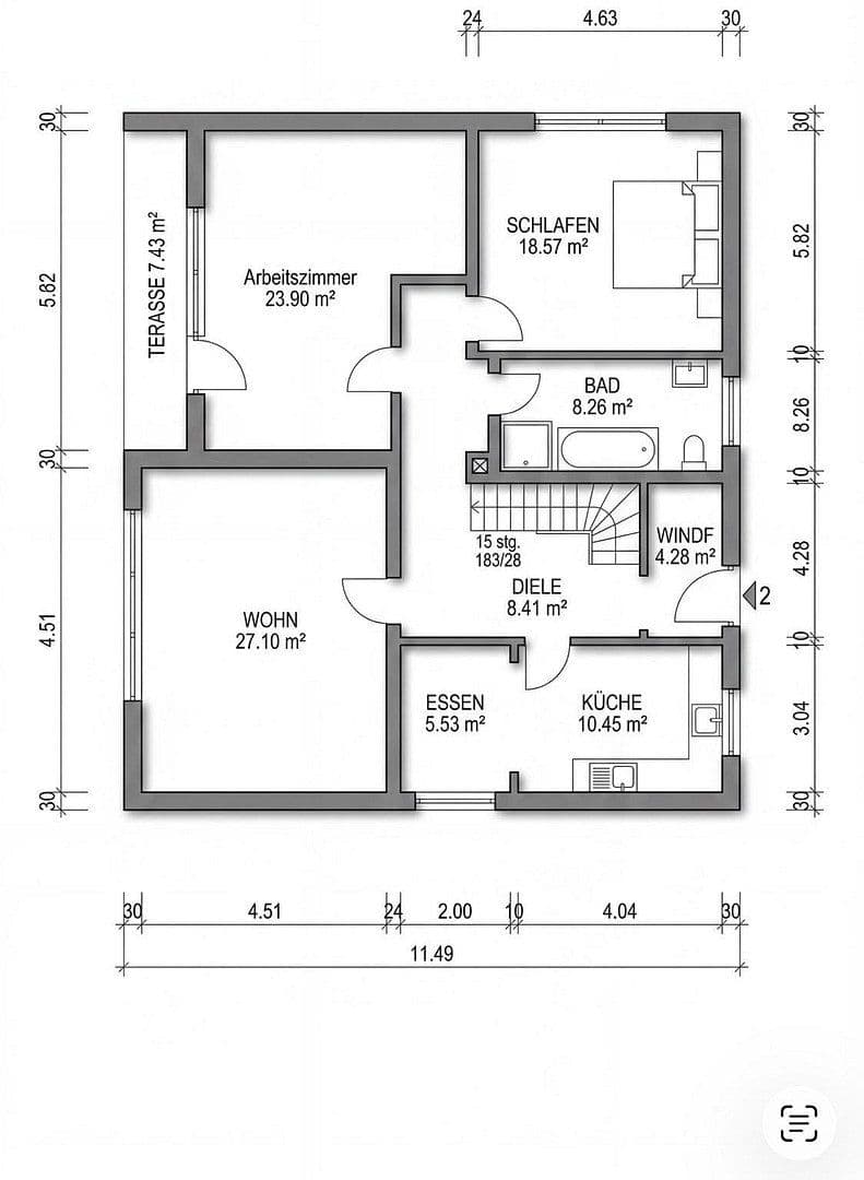 Prodej domu 146 m², pozemek 620 m², Oberwalchner Weg 6, Traunreut, Bavorsko Prodej domu 146 m², pozemek 620 m², Oberwalchner Weg 6, Traunreut, Bavorsko