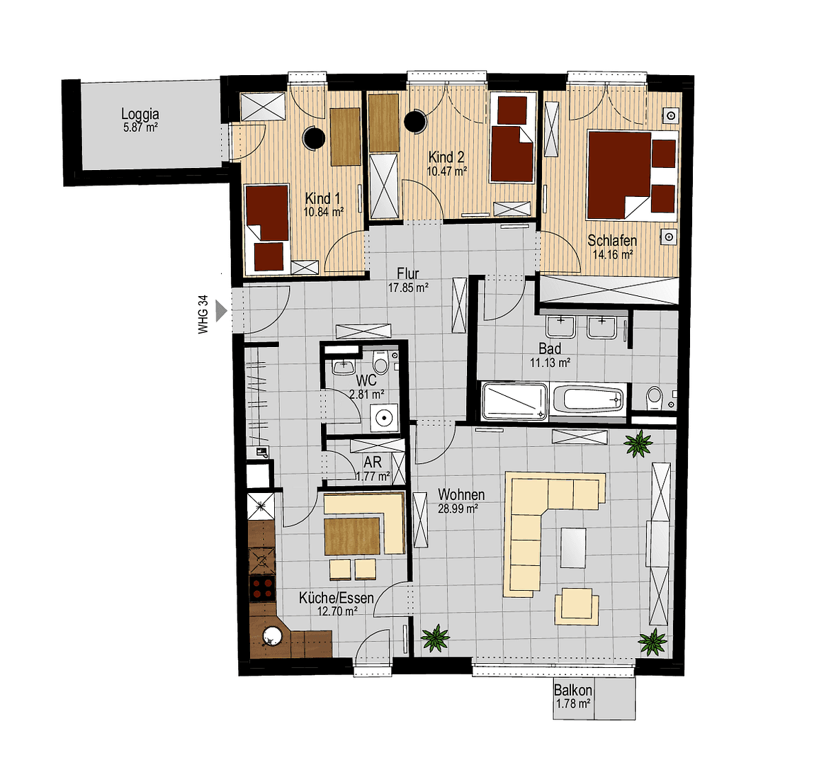 Prodej bytu 4+1 115 m², Franz-Marc-Straße 1, Puchheim-Bahnhof, Bavorsko Prodej bytu 4+1 115 m², Franz-Marc-Straße 1, Puchheim-Bahnhof, Bavorsko