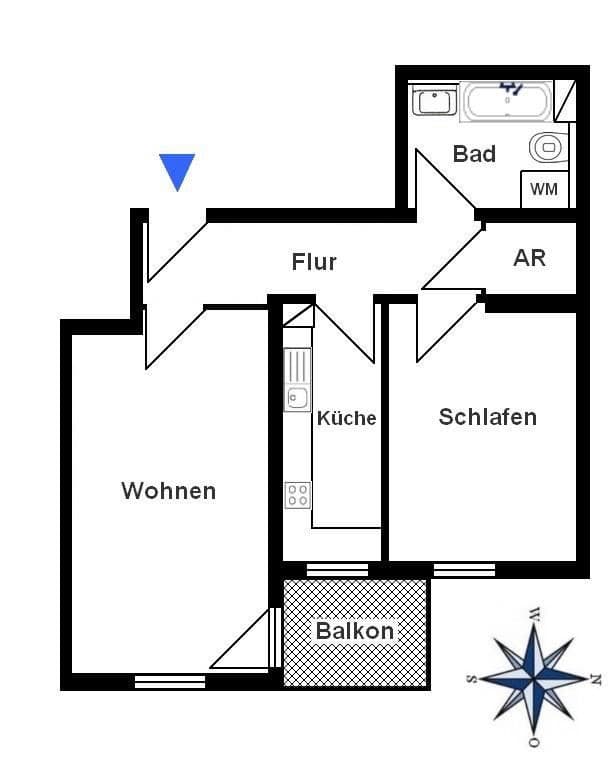 Pronájem bytu 2+1 66 m², Am Krusenick 17, Berlin, Berlín Pronájem bytu 2+1 66 m², Am Krusenick 17, Berlin, Berlín