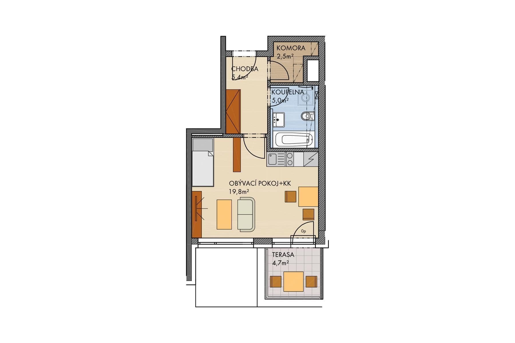 Prodej bytu 1+kk 39 m², Makedonská, Praha, Praha Prodej bytu 1+kk 39 m², Makedonská, Praha, Praha