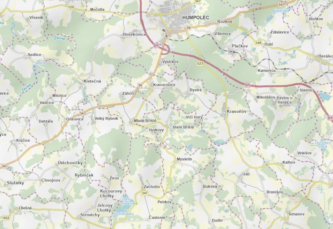Prodej pozemku 487 m², Mladé Bříště, Kraj Vysočina Prodej pozemku 487 m², Mladé Bříště, Kraj Vysočina
