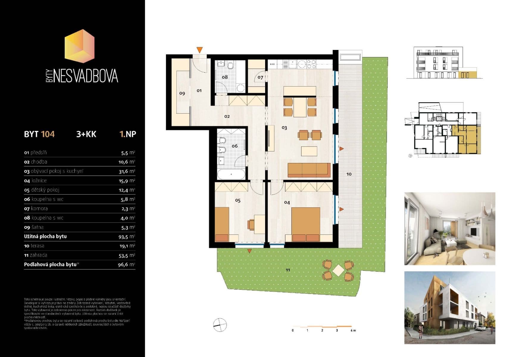 Prodej bytu 3+kk 97 m², Nesvadbova, Praha, Praha Prodej bytu 3+kk 97 m², Nesvadbova, Praha, Praha