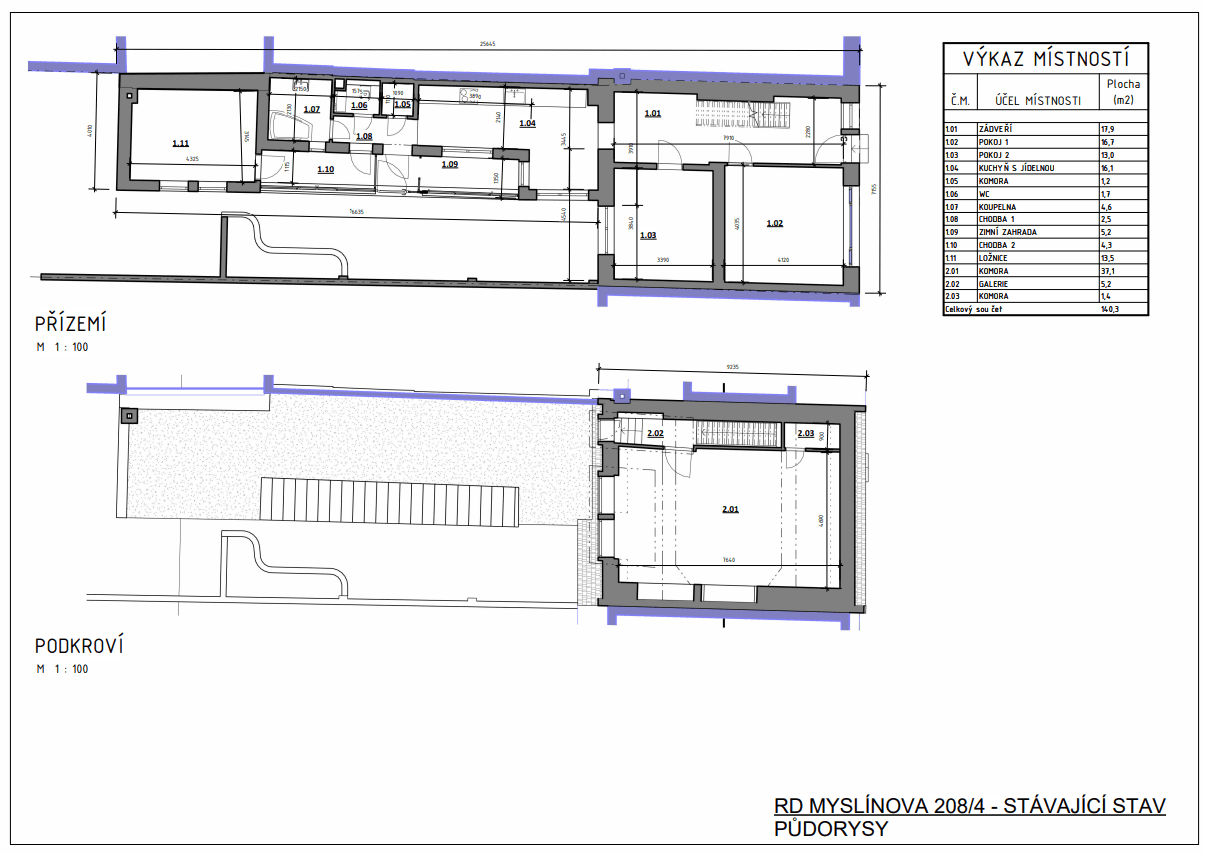 Prodej domu 140 m², pozemek 412 m², Myslínova, Brno, Jihomoravský kraj Prodej domu 140 m², pozemek 412 m², Myslínova, Brno, Jihomoravský kraj