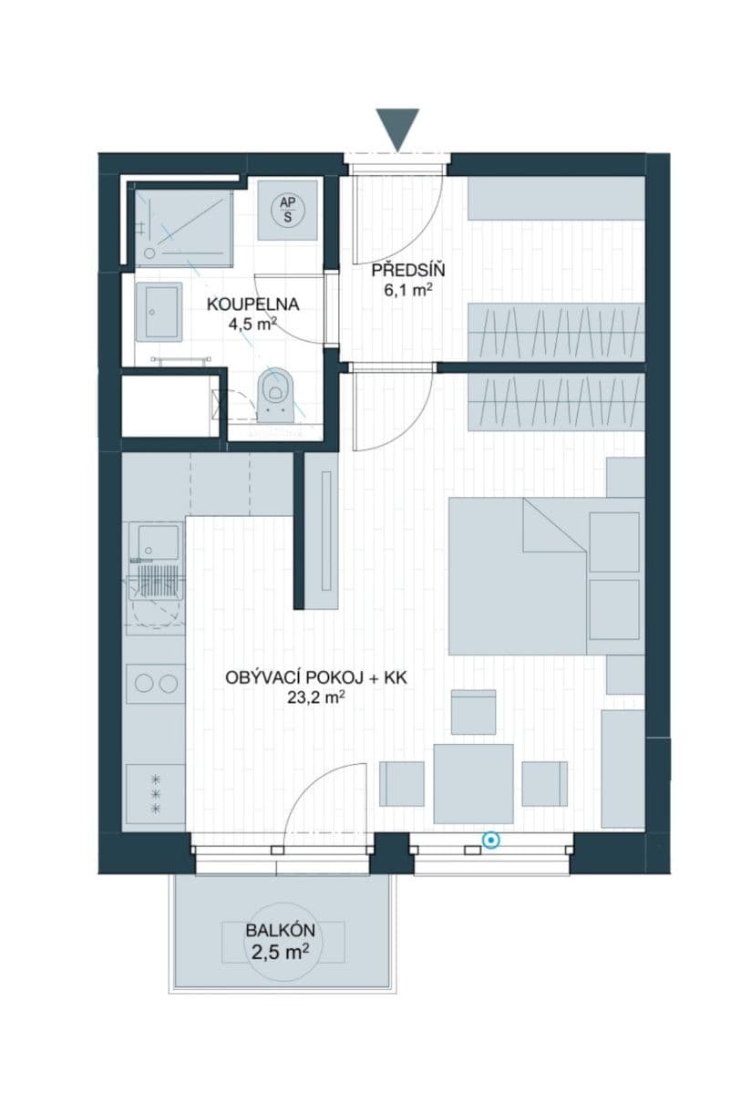 Pronájem bytu 1+kk 36 m², Waltariho, Praha, Praha Pronájem bytu 1+kk 36 m², Waltariho, Praha, Praha