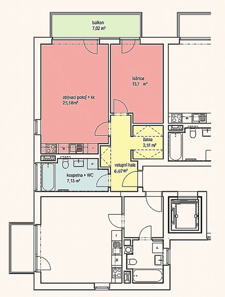 Pronájem bytu 2+kk 57 m², Boží Hora, Ivančice, Jihomoravský kraj Pronájem bytu 2+kk 57 m², Boží Hora, Ivančice, Jihomoravský kraj