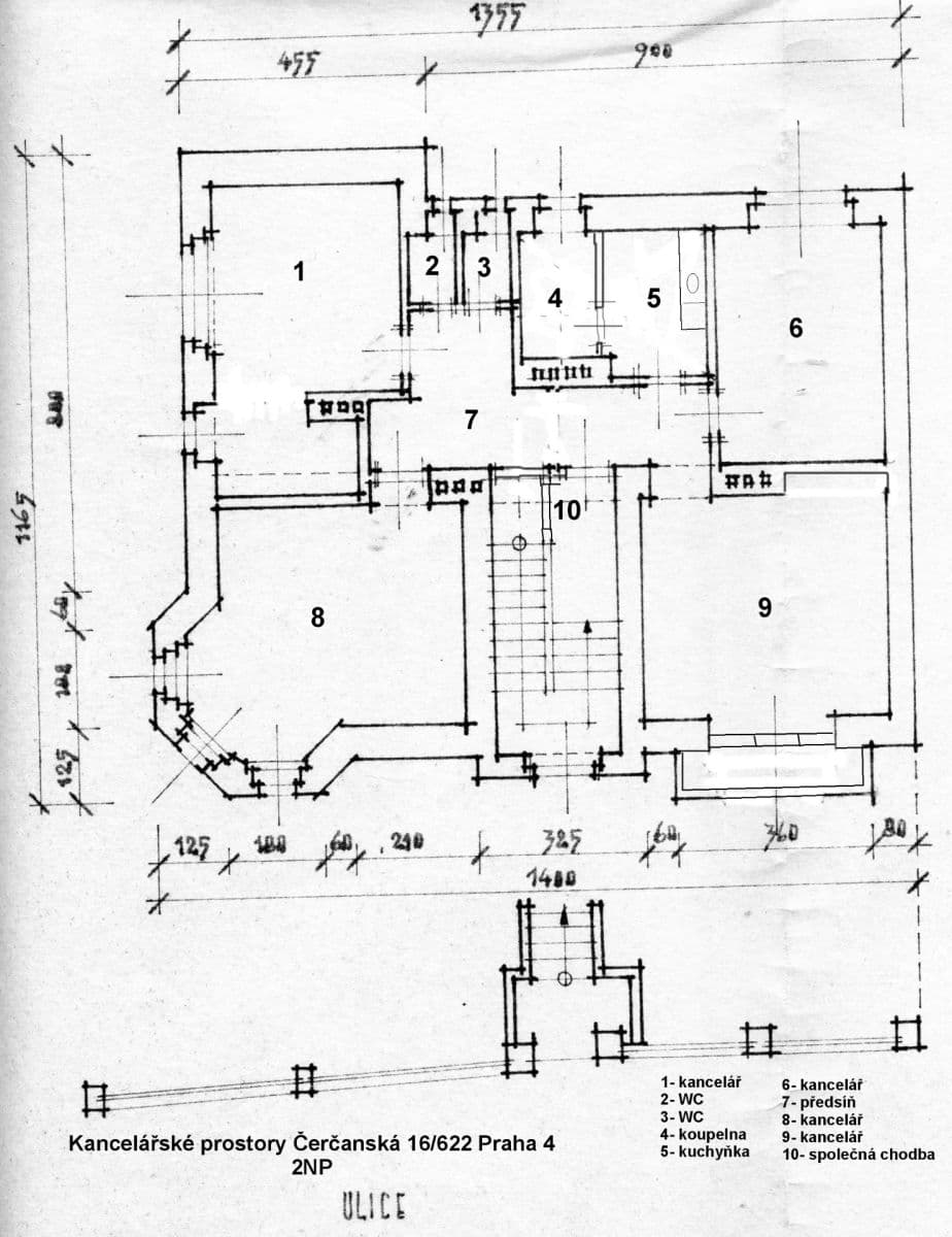 Pronájem kanceláře 105 m², Čerčanská, Praha, Praha Pronájem kanceláře 105 m², Čerčanská, Praha, Praha