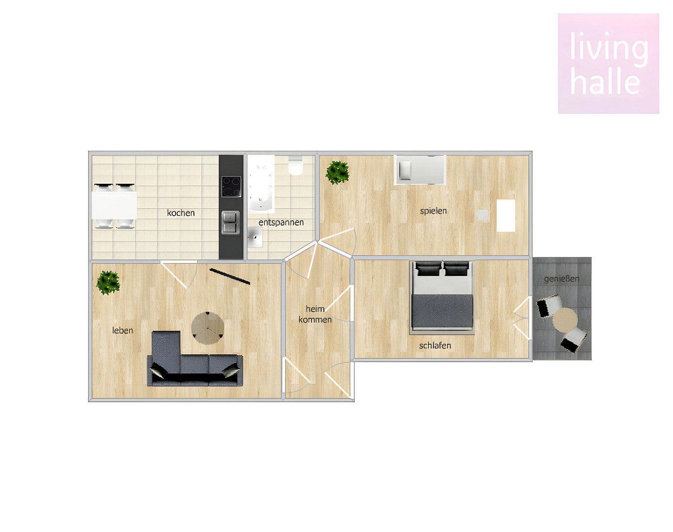 Pronájem bytu 3+1 70 m², Ernst-Kromayer-Straße 11, Halle, Sasko-Anhaltsko Pronájem bytu 3+1 70 m², Ernst-Kromayer-Straße 11, Halle, Sasko-Anhaltsko