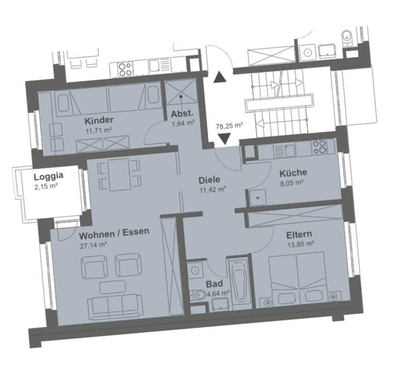 Prodej bytu 3+1 79 m², Stresemannstraße 15, Hildesheim, Dolní Sasko Prodej bytu 3+1 79 m², Stresemannstraße 15, Hildesheim, Dolní Sasko