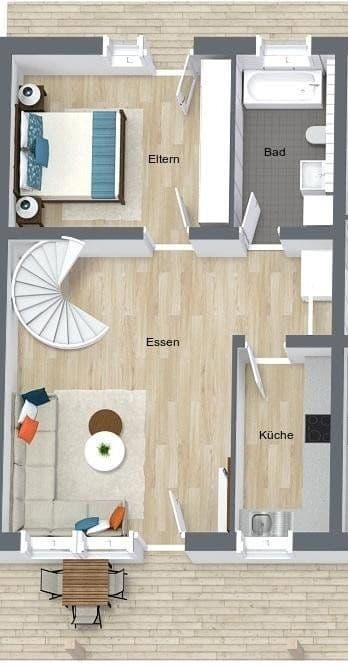 Pronájem bytu 4+1 90 m², Neuwied, Porýní-Falc Pronájem bytu 4+1 90 m², Neuwied, Porýní-Falc