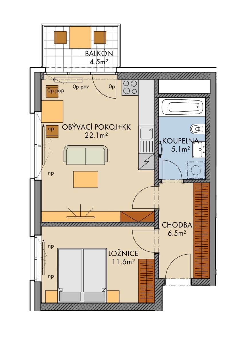 Pronájem bytu 2+kk 50 m², Pod Harfou, Praha, Praha Pronájem bytu 2+kk 50 m², Pod Harfou, Praha, Praha