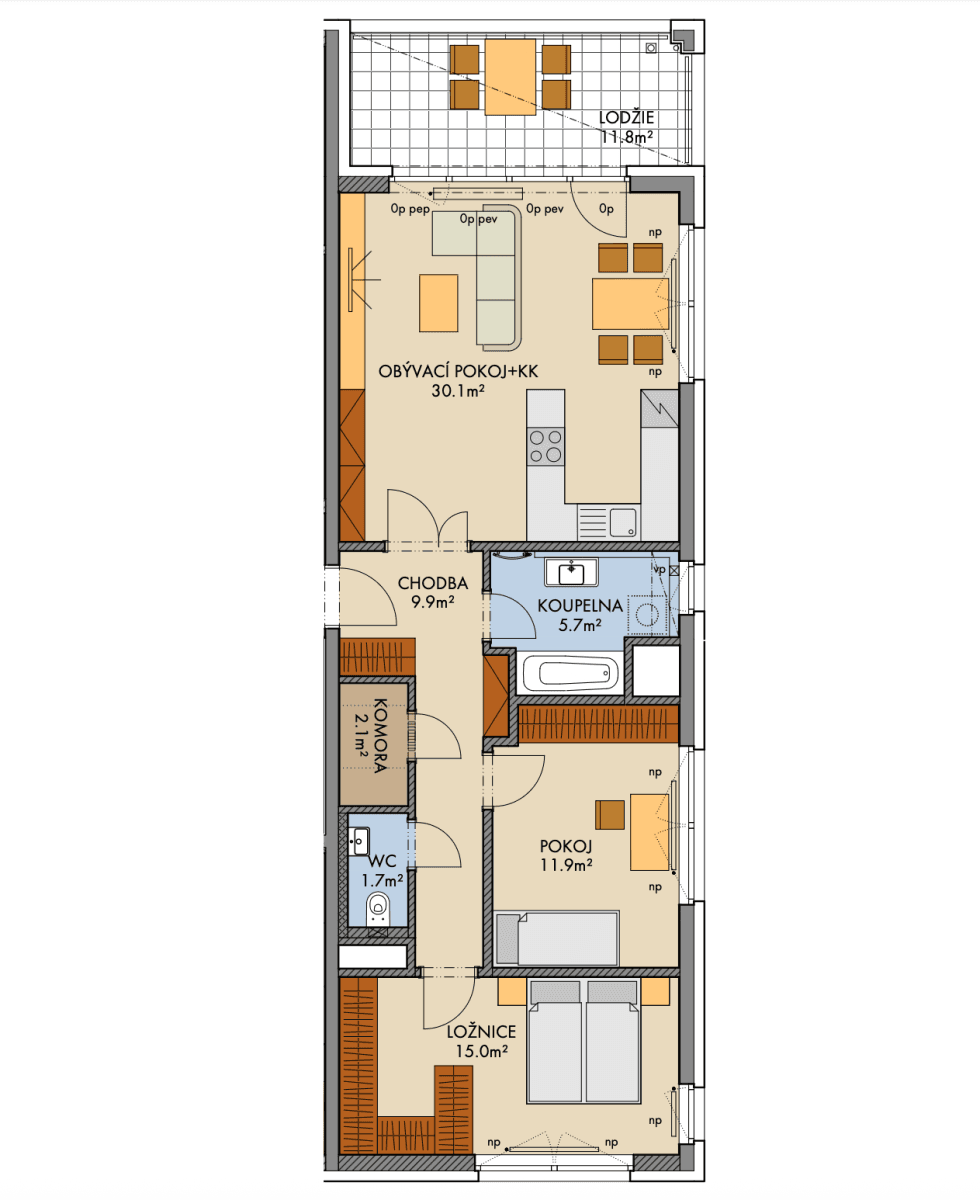 Pronájem bytu 3+kk 90 m², Pod Harfou, Praha, Praha Pronájem bytu 3+kk 90 m², Pod Harfou, Praha, Praha