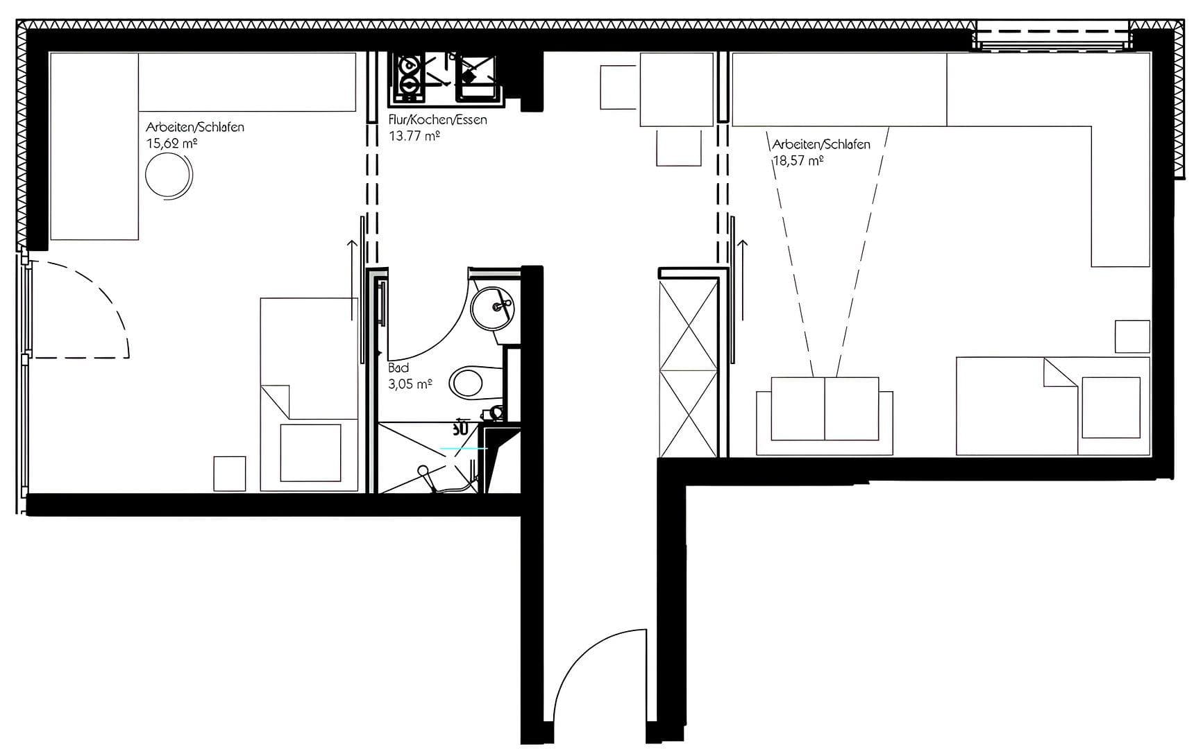Pronájem bytu 2+1 55 m², Universitätsstraße 3, Regensburg, Bavorsko Pronájem bytu 2+1 55 m², Universitätsstraße 3, Regensburg, Bavorsko