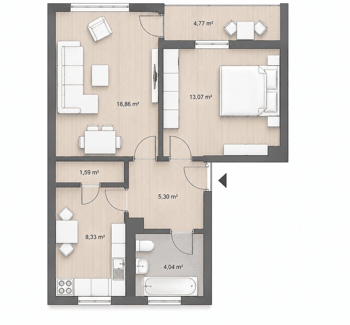 Prodej bytu 2+1 54 m², Daimlerstraße 3, Köln, Severní Porýní-Vestfálsko Prodej bytu 2+1 54 m², Daimlerstraße 3, Köln, Severní Porýní-Vestfálsko