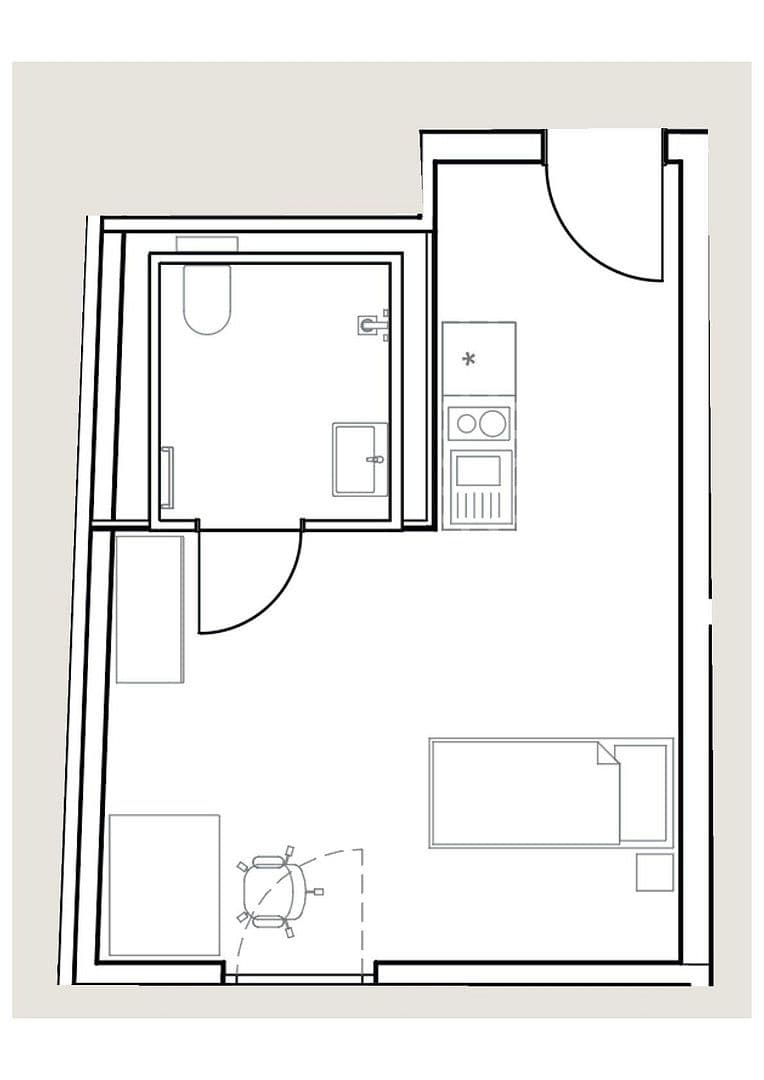 Pronájem bytu 1+1 26 m², Gabelsbergerstraße 20, Erlangen, Bavorsko Pronájem bytu 1+1 26 m², Gabelsbergerstraße 20, Erlangen, Bavorsko