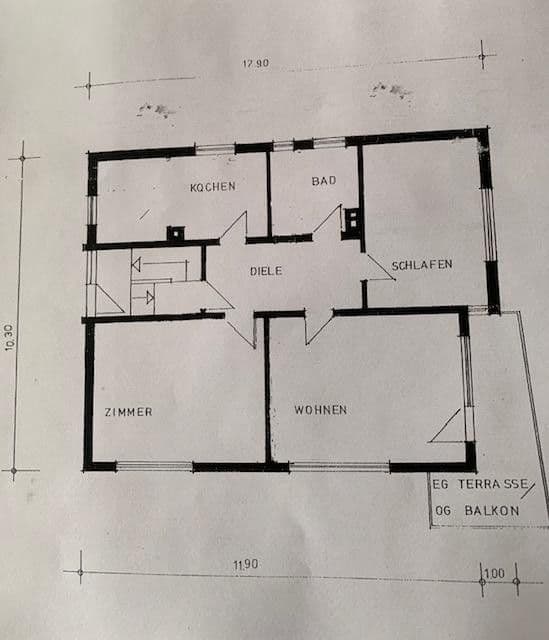 Pronájem bytu 3+1 100 m², Bruchsal, Bádensko-Württembersko Pronájem bytu 3+1 100 m², Bruchsal, Bádensko-Württembersko