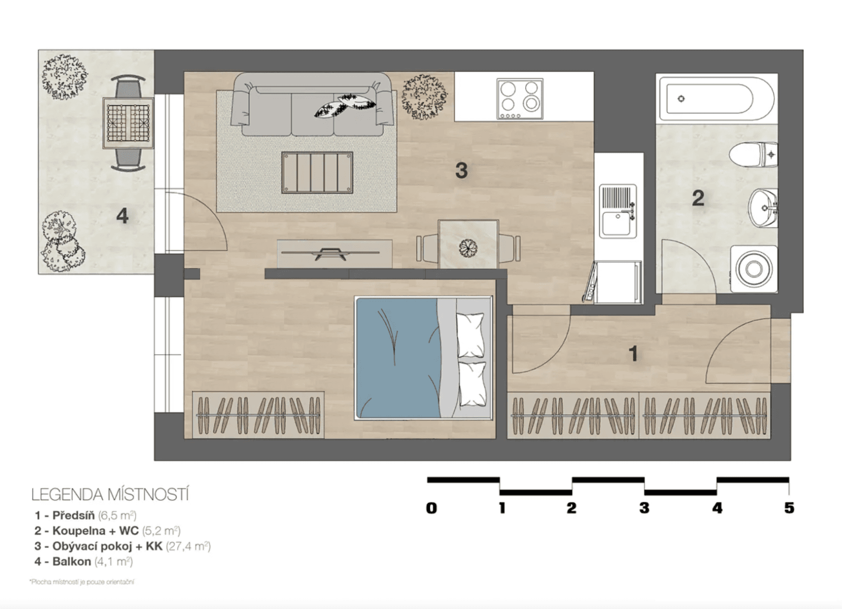 Pronájem bytu 2+kk 44 m², Honzíkova, Praha, Praha Pronájem bytu 2+kk 44 m², Honzíkova, Praha, Praha
