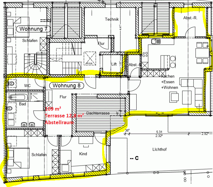 Pronájem bytu 3+kk 109 m², Ulrichstr. 10, Abensberg, Bavorsko Pronájem bytu 3+kk 109 m², Ulrichstr. 10, Abensberg, Bavorsko