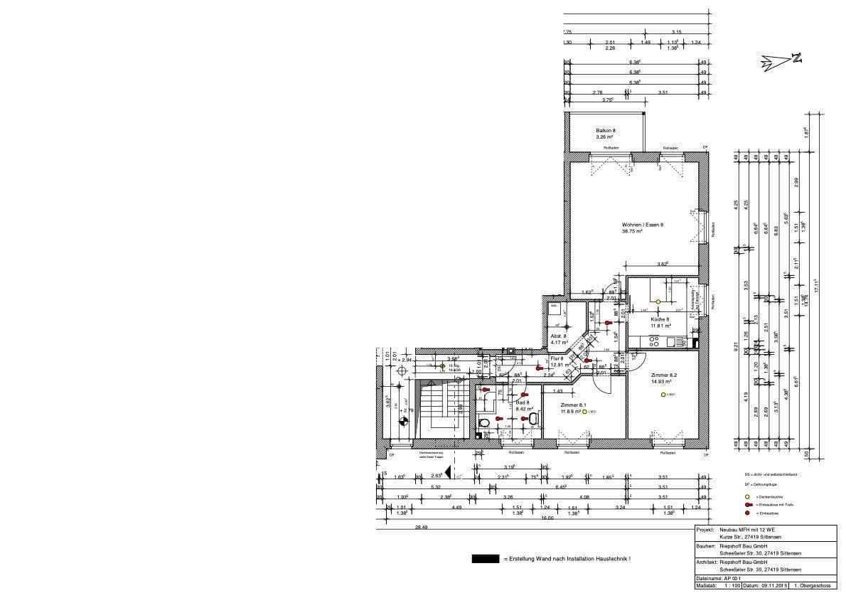 Prodej bytu 3+1 106 m², Kurze Str. 11, Sittensen, Dolní Sasko Prodej bytu 3+1 106 m², Kurze Str. 11, Sittensen, Dolní Sasko