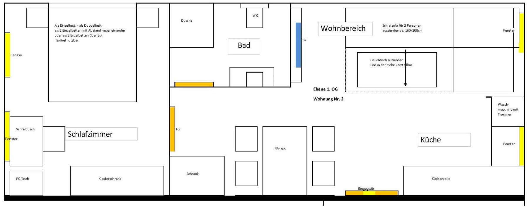 Pronájem bytu 2+kk 36 m², Jülich, Severní Porýní-Vestfálsko Pronájem bytu 2+kk 36 m², Jülich, Severní Porýní-Vestfálsko