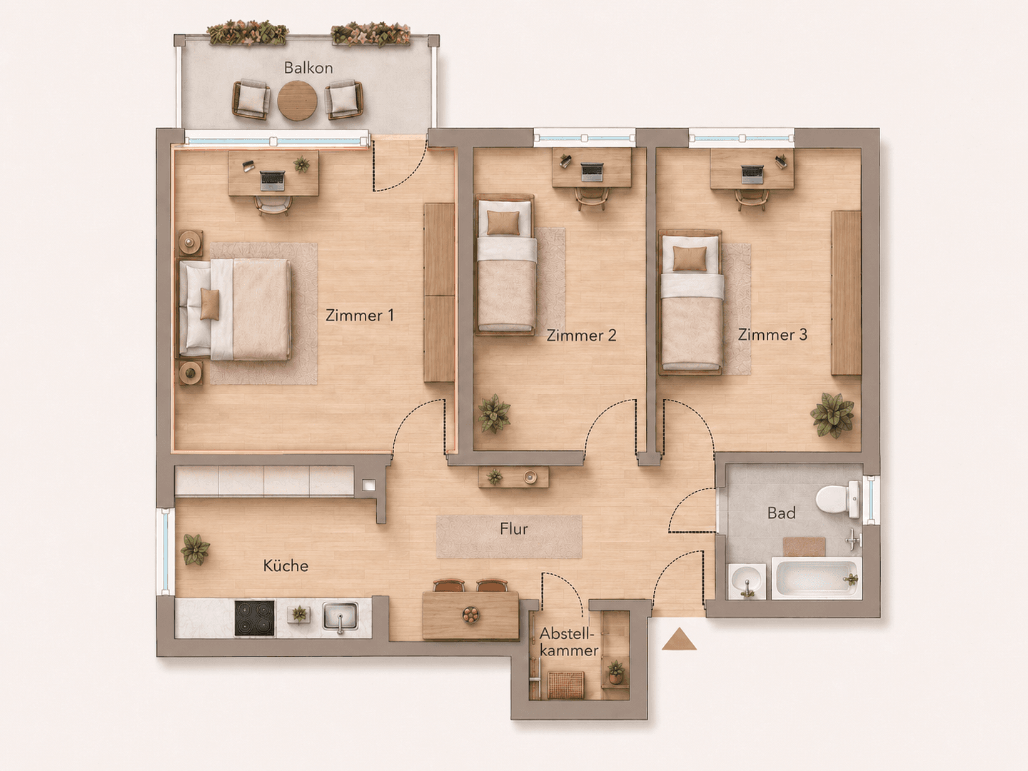 Pronájem bytu 69 m², Würzburg, Bavorsko Pronájem bytu 69 m², Würzburg, Bavorsko