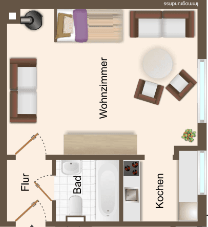 Pronájem bytu 1+1 27 m², Nürnberg, Bavorsko Pronájem bytu 1+1 27 m², Nürnberg, Bavorsko