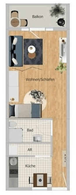 Pronájem bytu 1+1 39 m², Karolinenstraße 118, Fürth, Bavorsko Pronájem bytu 1+1 39 m², Karolinenstraße 118, Fürth, Bavorsko