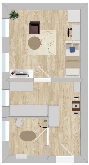 Pronájem bytu 2+1 33 m², Kapellenstr. 43, Cáchy, Severní Porýní-Vestfálsko Pronájem bytu 2+1 33 m², Kapellenstr. 43, Cáchy, Severní Porýní-Vestfálsko