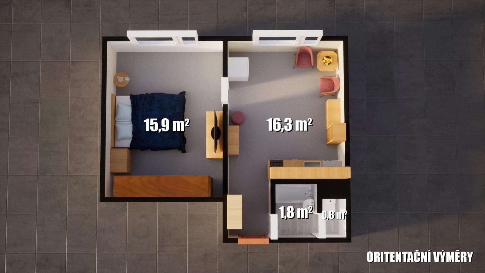 Pronájem bytu 2+kk 36 m², Písečná, Chomutov, Ústecký kraj Pronájem bytu 2+kk 36 m², Písečná, Chomutov, Ústecký kraj