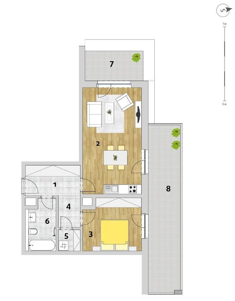 Pronájem bytu 2+kk 60 m², Zlochova, Praha, Praha Pronájem bytu 2+kk 60 m², Zlochova, Praha, Praha