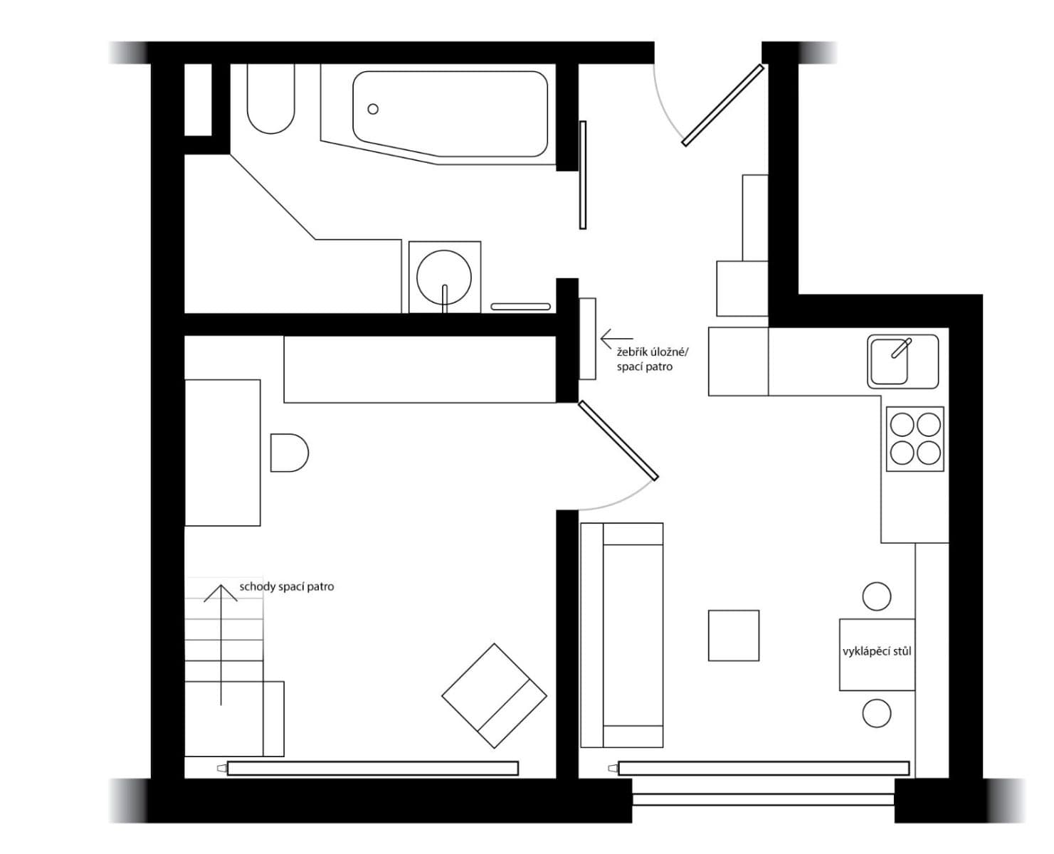 Pronájem bytu 2+kk 41 m², Rakovecká, Brno, Jihomoravský kraj Pronájem bytu 2+kk 41 m², Rakovecká, Brno, Jihomoravský kraj