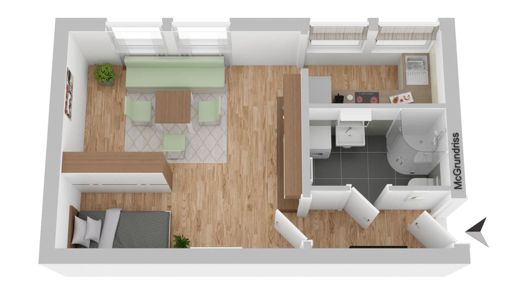 Pronájem bytu 1+1 38 m², Regensburg, Bavorsko Pronájem bytu 1+1 38 m², Regensburg, Bavorsko