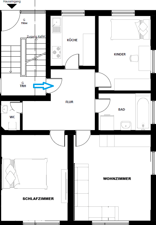 Pronájem bytu 3+1 67 m², Roseggerstraße 9, Kirchheim unter Teck, Bádensko-Württembersko Pronájem bytu 3+1 67 m², Roseggerstraße 9, Kirchheim unter Teck, Bádensko-Württembersko