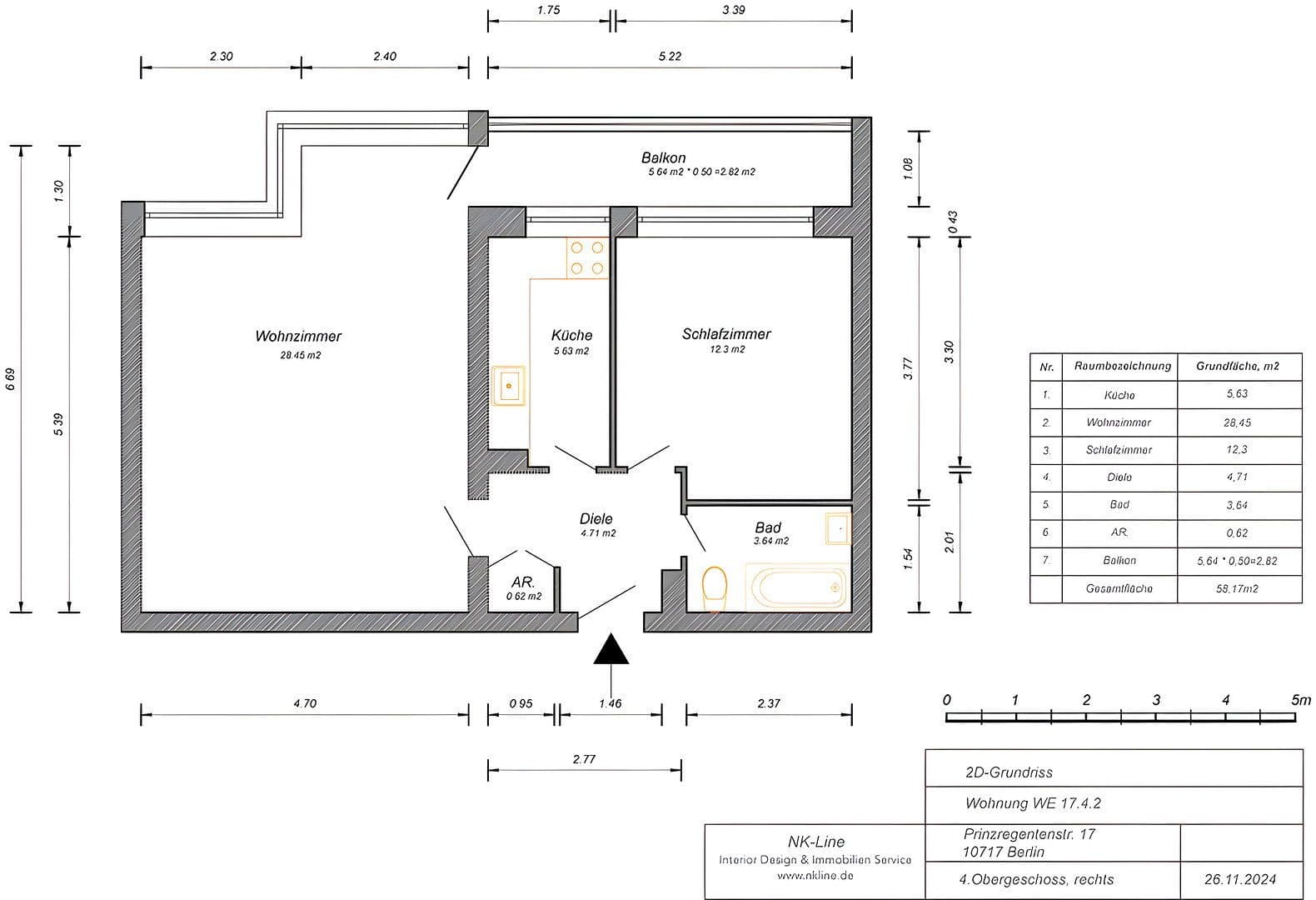Pronájem bytu 2+1 58 m², Prinzregentenstraße 17, Berlin, Berlín Pronájem bytu 2+1 58 m², Prinzregentenstraße 17, Berlin, Berlín
