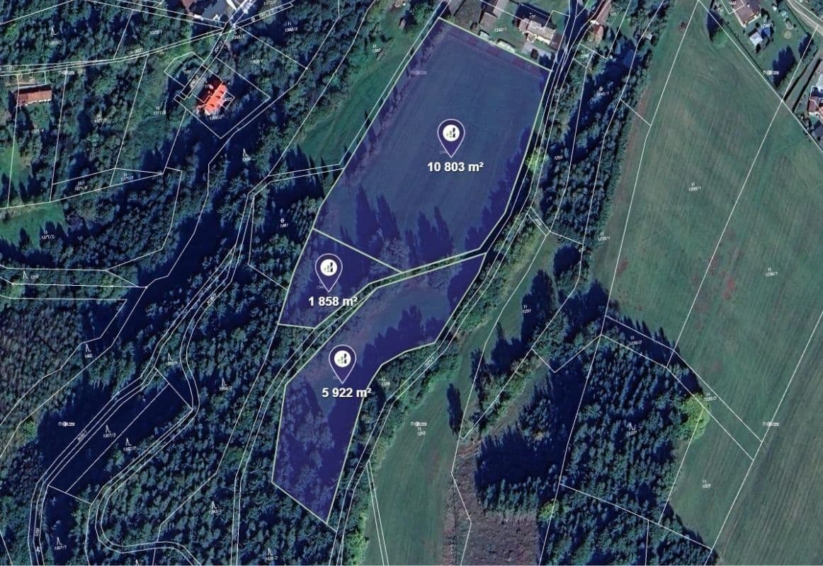 Prodej pozemku 18.583 m², Čistá u Horek, Liberecký kraj Prodej pozemku 18.583 m², Čistá u Horek, Liberecký kraj