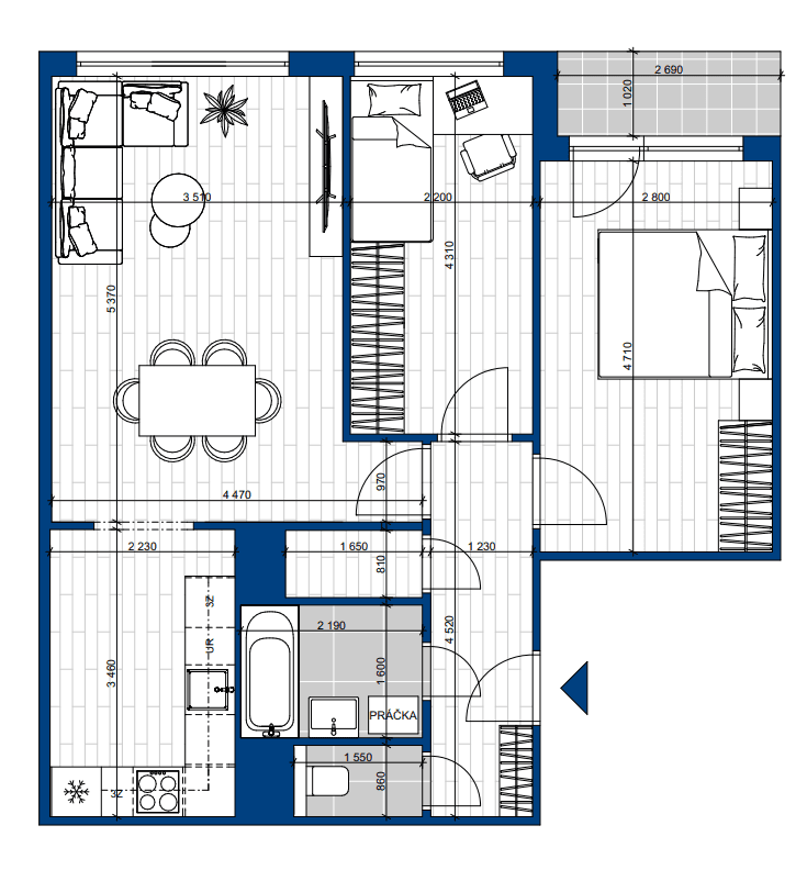 Prodej bytu 3+kk 67 m², Machuldova, Praha, Praha Prodej bytu 3+kk 67 m², Machuldova, Praha, Praha