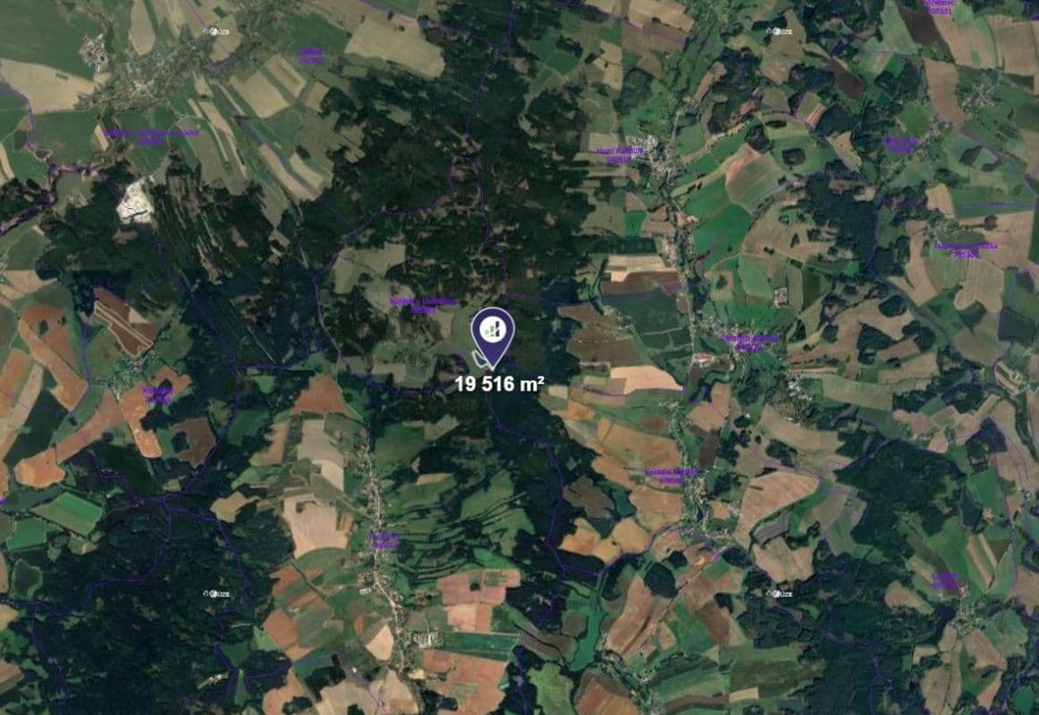 Prodej pozemku 19.516 m², Lodhéřov, Jihočeský kraj Prodej pozemku 19.516 m², Lodhéřov, Jihočeský kraj