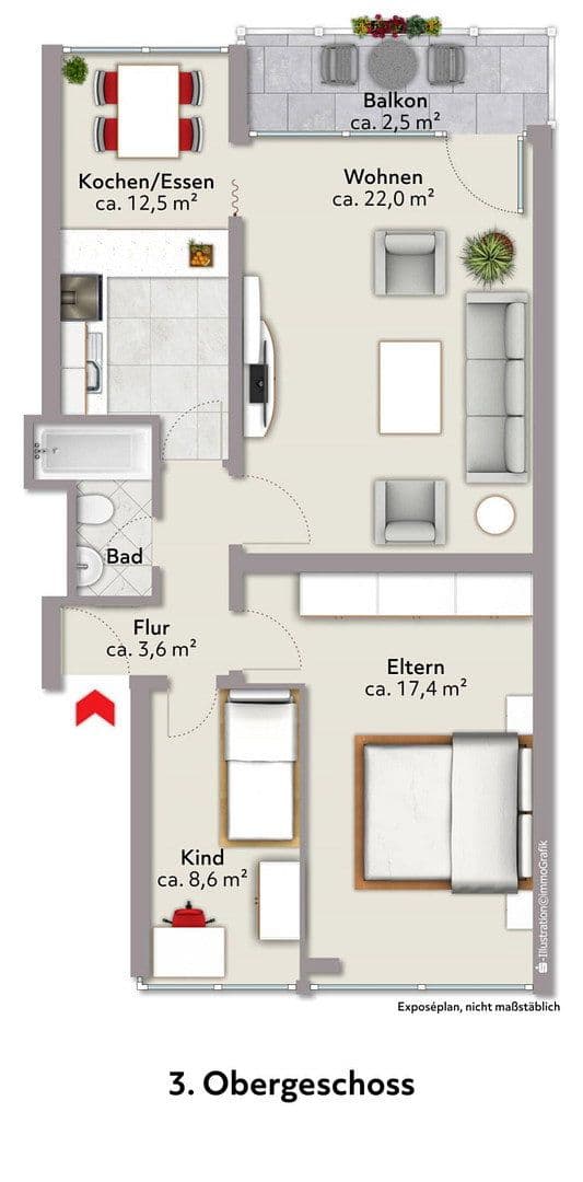Pronájem bytu 3+1 70 m², Selsinger Straße 20, Bremen, Bremen Pronájem bytu 3+1 70 m², Selsinger Straße 20, Bremen, Bremen