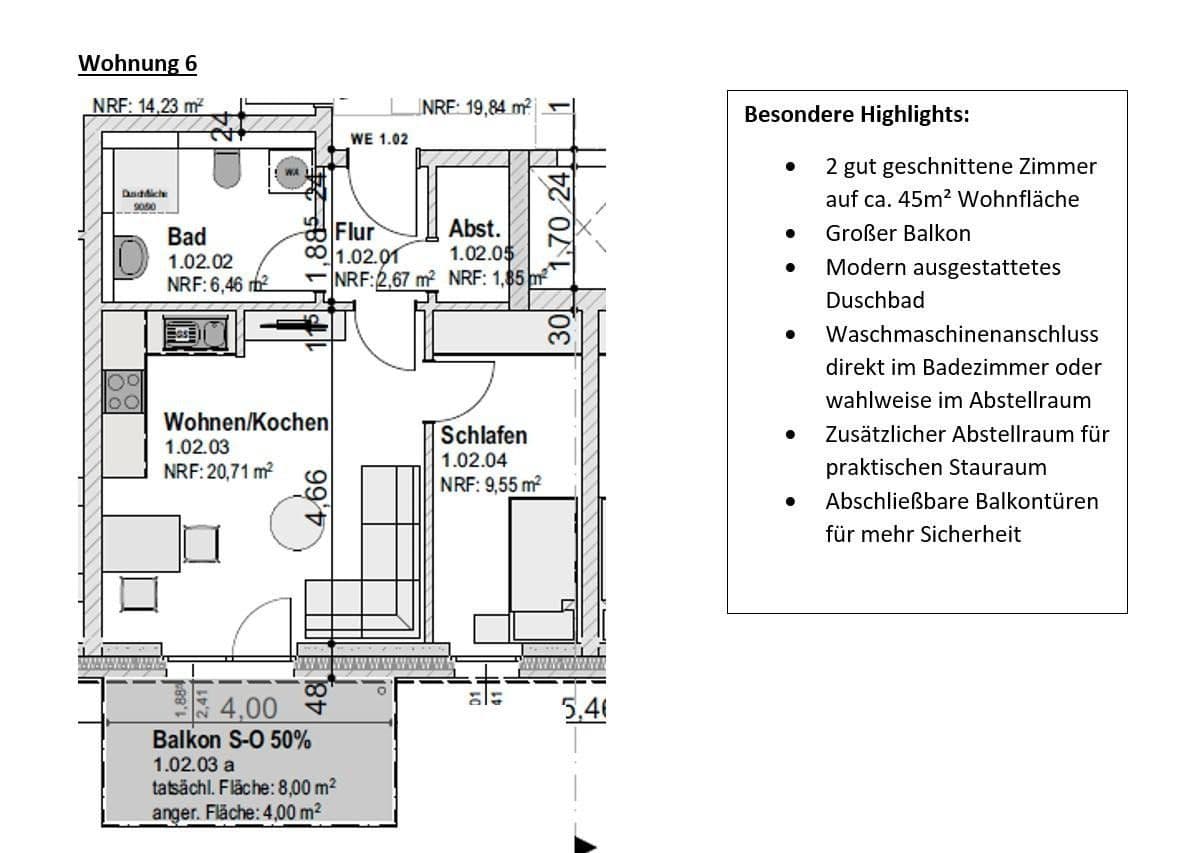 Pronájem bytu 2+1 45 m², Segeberger Str. 57, Neumünster, Šlesvicko-Holštýnsko Pronájem bytu 2+1 45 m², Segeberger Str. 57, Neumünster, Šlesvicko-Holštýnsko