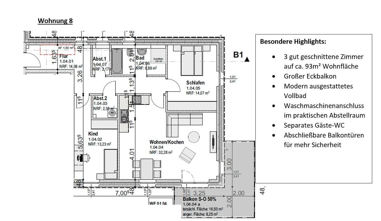 Pronájem bytu 2+1 45 m², Segeberger Str. 57, Neumünster, Šlesvicko-Holštýnsko Pronájem bytu 2+1 45 m², Segeberger Str. 57, Neumünster, Šlesvicko-Holštýnsko