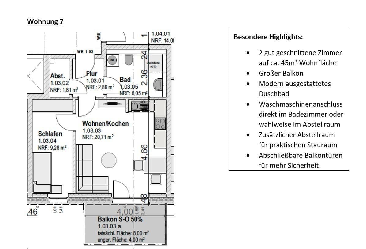 Pronájem bytu 2+1 45 m², Segeberger Str. 57, Neumünster, Šlesvicko-Holštýnsko Pronájem bytu 2+1 45 m², Segeberger Str. 57, Neumünster, Šlesvicko-Holštýnsko