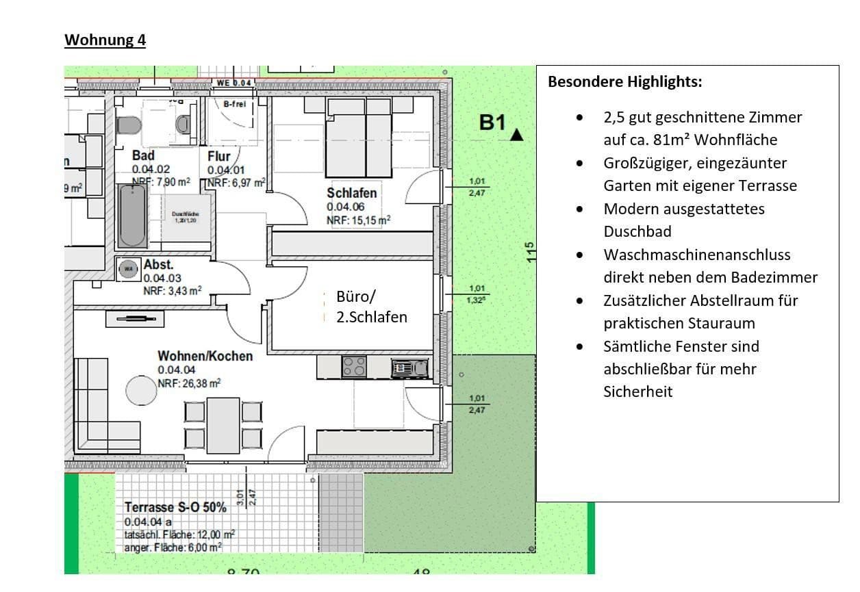 Pronájem bytu 2+1 45 m², Segeberger Str. 57, Neumünster, Šlesvicko-Holštýnsko Pronájem bytu 2+1 45 m², Segeberger Str. 57, Neumünster, Šlesvicko-Holštýnsko